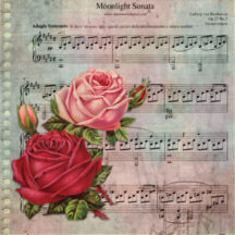 Sheet music and roses CC0 Public Domain