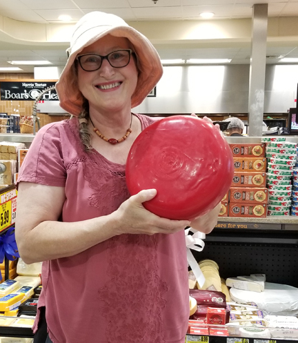 I found a big round of cheese at our local grocery store.