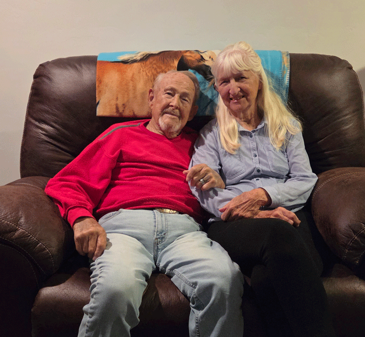 Pops and Mom during our Christmas visit.